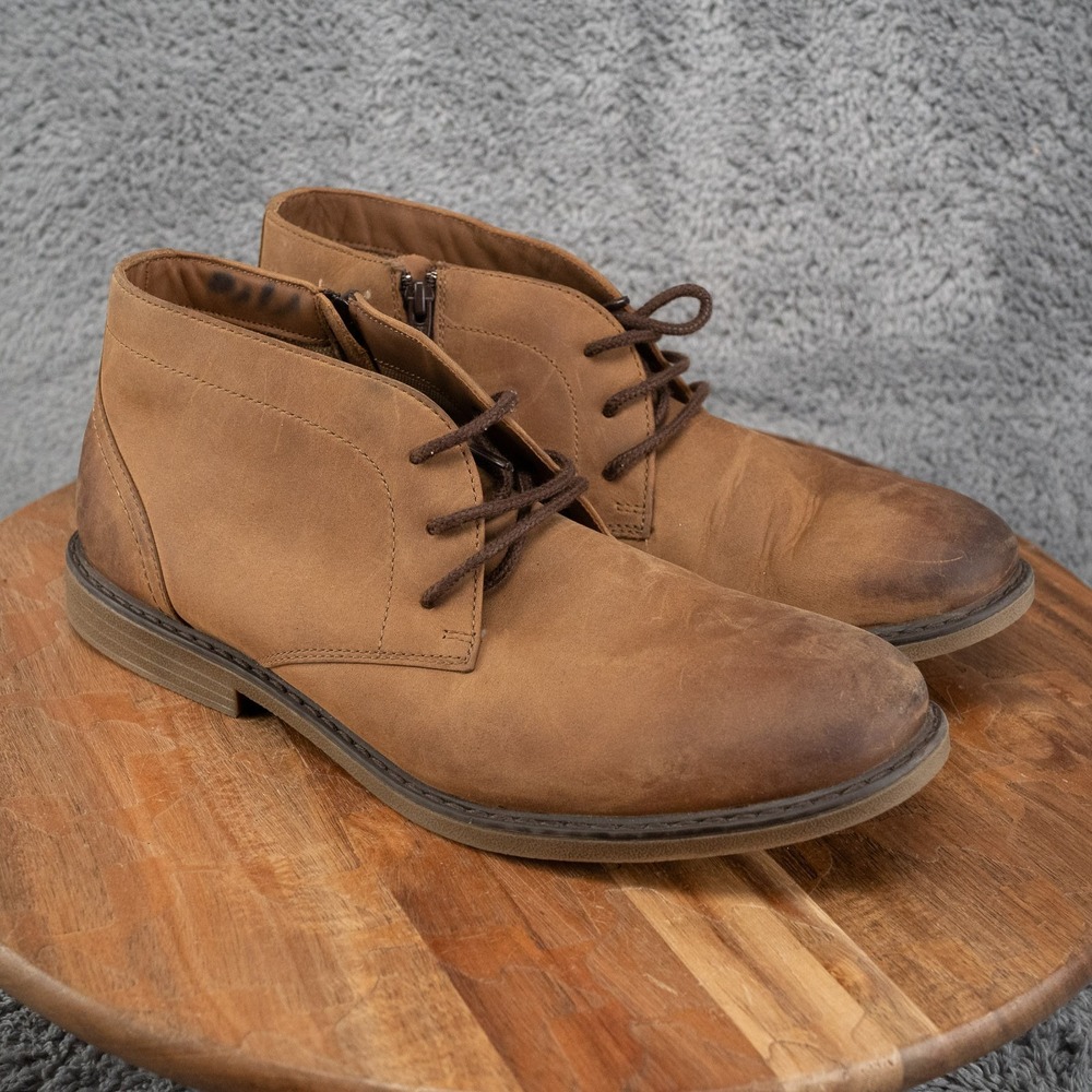 Johnston & Murphy Calder Chukka Boots Boys 7 Brown‎ Good Nubuck Leather 28-3426
